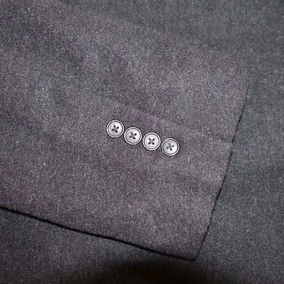 Nautica Men's Overcoat Size 44 Regular Charcoal Gray Wool Blend Winter Coat 44R - Picture 4 of 8